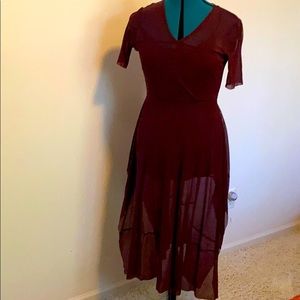 COPY - Worn over or under, knit sheer dress.